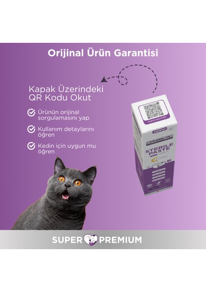 Sterilised Süper Premium Malt ve Vitamin Macun 100gr (Kısır Kedi Malt & Vitamin)