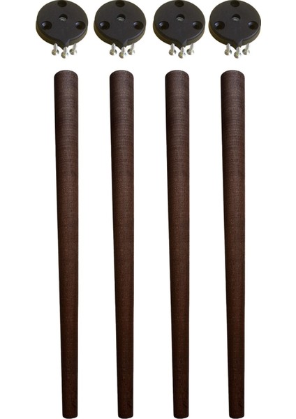 4 Adet Ceviz Vernikli Konik4 Adet 40 cm Ceviz Vernikli Konik Açılı Aparat ve Montaj Vidası Dahil Kayın Ağacı Ahşap Masa Ayağı 60 cm Açılı Aparat ve Montaj Vidası Dahil Kayın Ağacı