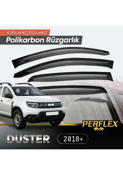 Polikarbon Kırılmaz Rüzgarlık V2 Düz Dacia Duster 2018+