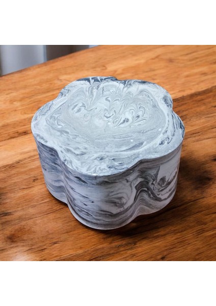 Mermer Desenli Yonca El Yapımı Soya Mumu Beton Mumlukta fiyatları