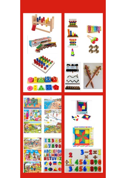Montessori Eğitici Ahşap Kavram Oyuncakları Anaokulu Özel Eğitim Yapboz Oyuncak Seti 32 Li