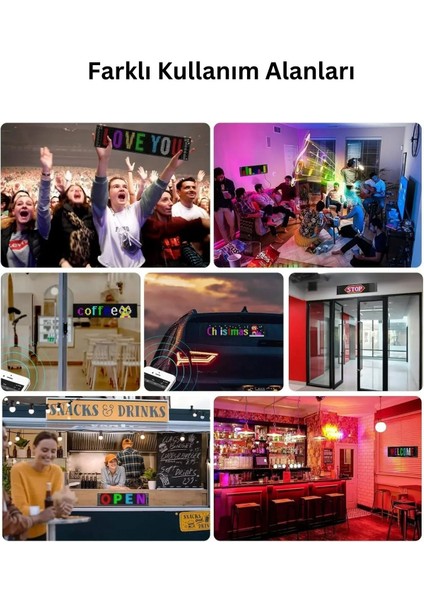 16X144 Matrix Esnek LED Ekran Telefon Kontrollü Cama Yapışan Araba Ev Dükkan Ofis Bluetooth Tabela