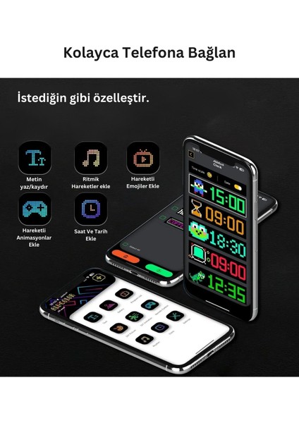 16X144 Matrix Esnek LED Ekran Telefon Kontrollü Cama Yapışan Araba Ev Dükkan Ofis Bluetooth Tabela