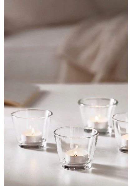 Vera 4 Adet Tealight Mumluk - Drajelik - Kahve Yanı Sunumluk ve Kahvaltı Sunumluğu