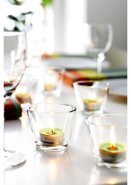 Vera 4 Adet Tealight Mumluk - Drajelik - Kahve Yanı Sunumluk ve Kahvaltı Sunumluğu