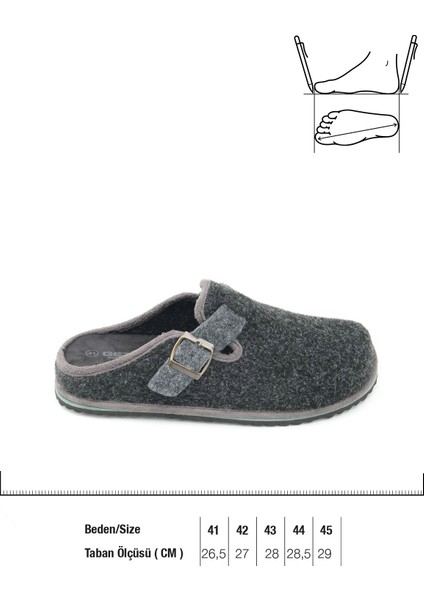 Kışlık Erkek Fashion Tokalı Ayarlanabilir Keçe Ev Bahçe Terlik fiyatları