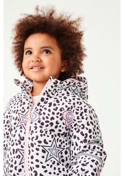 Multi Pastel Leopard Suya Dayanıklı Tam Polar Astarlı Kar Tulumu