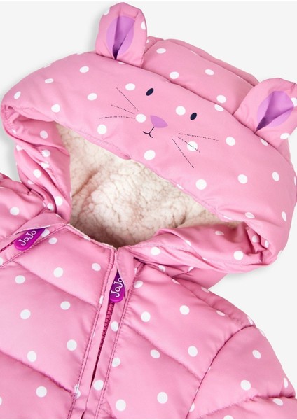 Jojo Maman Pink Mouse Tam Polar Astarlı Kız Bebek Astronot Tulum