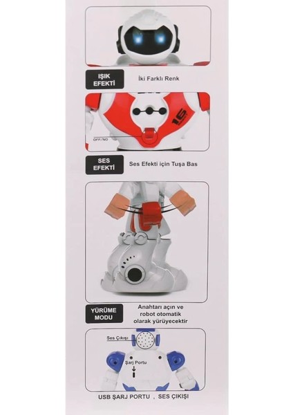 Nessiworld GGE-606-29 Kumandalı Işıklı Dansçı Interaktif Robot -Vardem Oyuncak