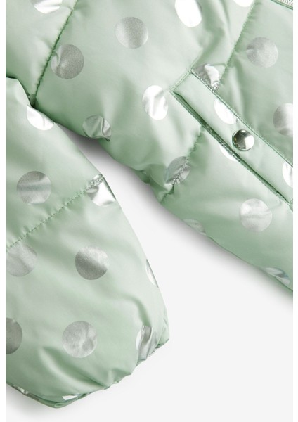 Mint Green Tam Polar Astarlı Suya Dayanıklı Kar Tulumu