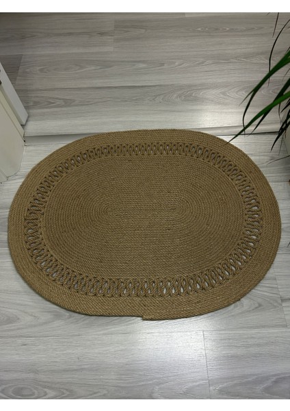 Doğal Jüt ip Paspas, Kapı Önü, Balkon, Mutfak 56.5 cm x 74 cm