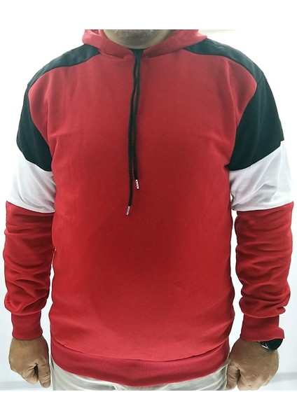 Kırmızı 2 Iplik Kapüşonlu Sweatshirt fiyatları