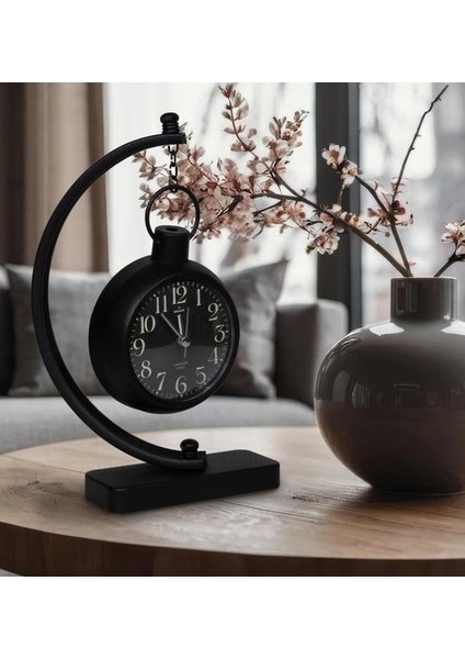 Siyah Metal Modern Masa Saati Saatdukkanduvar Home Dan Şıktasarım