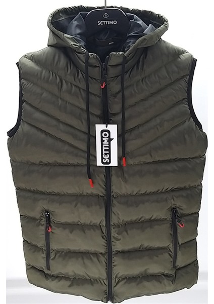 Haki Kapüşonlu Şişme Yelek