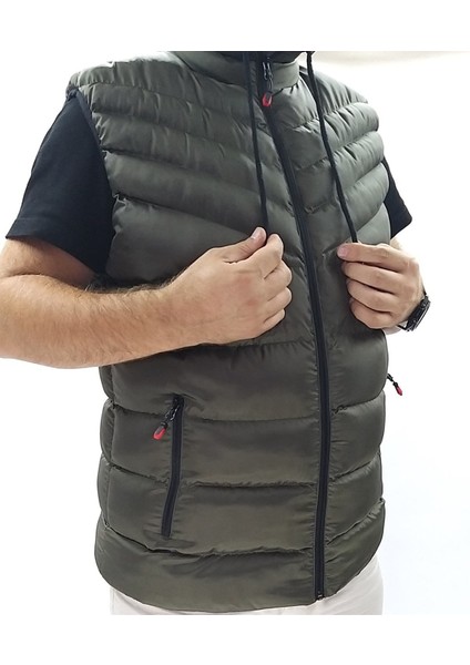 Haki Kapüşonlu Şişme Yelek modelleri