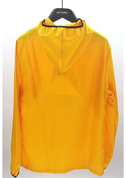 Unısex Hardal Kapüşonlu Yağmurluk.