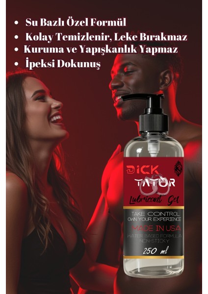 250ml Su Bazlı Kaydırıcı Lubricant Jel – Yapışkanlık Hissiyatı Yok, Kolay Temizlenir, Şeffaf Formül