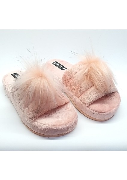 Pudra Peluş Ev Terliği modelleri