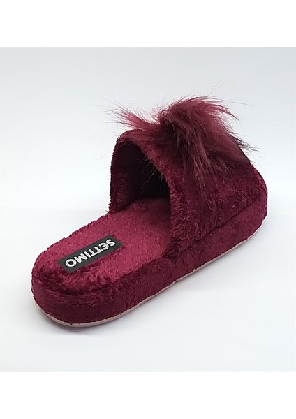 Bordo Peluş Ev Terliği fiyatları