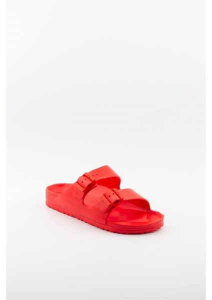 Kadın Kırmızı Çift Tokalı Terlik fiyatları