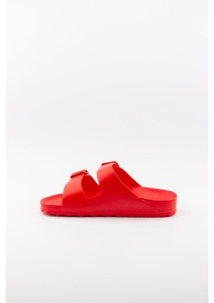 Kadın Kırmızı Çift Tokalı Terlik fırsatları