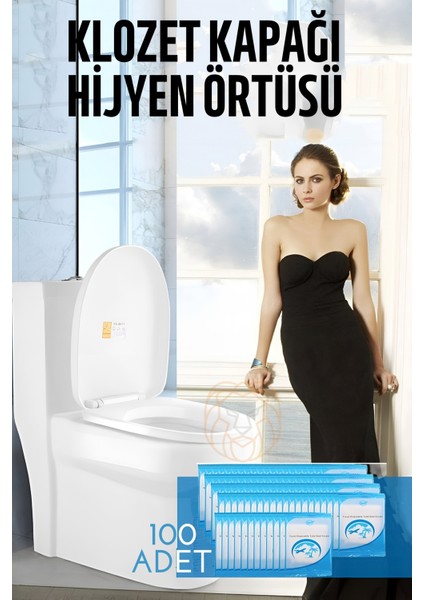 Klozet Kapağı Kılıfı Hijyenik Tek Kullanımlık 100 Adet