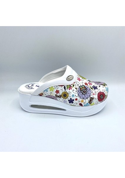 Çiçek Desen Havalı Taban Tam Ortopedik Sabo Terlik fiyatları