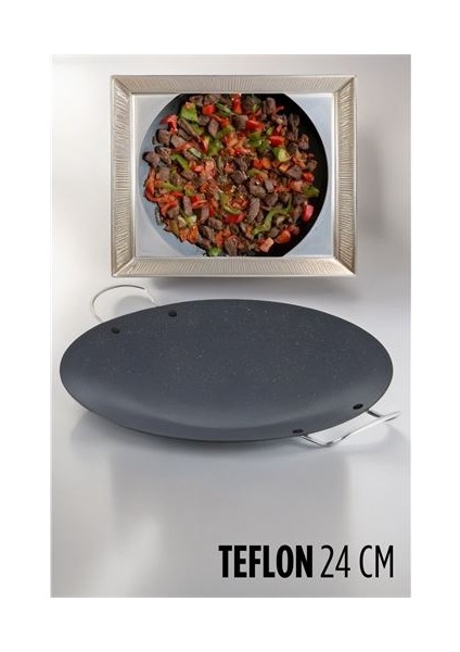 Teflon Kavurma Tavası Gözleme Et Sote 24 cm