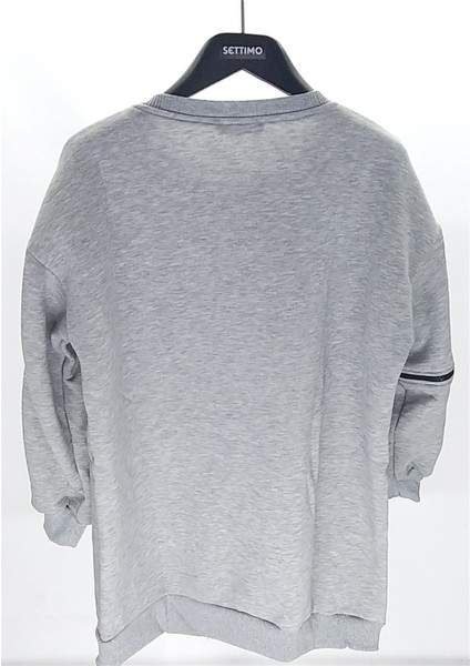 Settimo-Lsk Gri Bisiklet Yaka Nakış Detaylı Ekose Tunik fiyatları