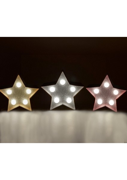 . - Dekoratif Simli Yıldız LED Lamba - 5 LED Işıklı (3 Renk Seçeneği) Piller Dahildir - 1 Adet fırsatları