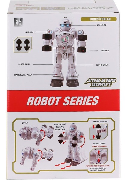 DF-6026 Işıklı ve Müzikli Hareketli Atletik Sporcu Robot -Vardem Oyuncak