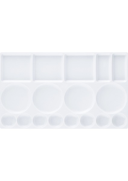 | Sanatsal Godeli Palet, 27 cm x 16 Cm, Ps Plastik, Yağlı Boya, Guaj Boya ve Akrilik Boya Için Ideal