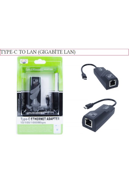 Ironstar Type-C To Lan (Gıgabite Lan) Laptop Tablet Pc Ethernet Girişi Aktarıcı Dönüştürücü
