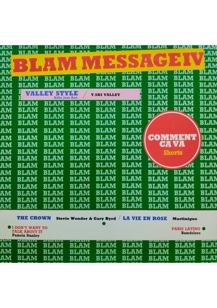 Karışık Sanatçılar / Various Artists - Blam Message Iv - Yabancı 33'lük Plaklar