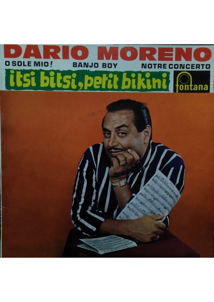 Dario Moreno - Itsi Bitsi Petit Bikini - 4 Parçalık Ep - Orijinal Dönem Baskı 45'lik Plak