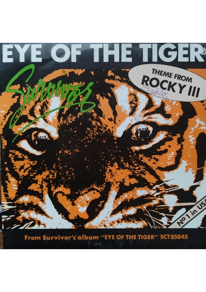 Survivor - Eye Of The Tiger - Orijinal Dönem Baskı 45'lik Plak