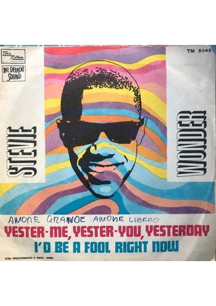 Stevie Wonder - Yester-Me, Yester-You, Yesterday - Orijinal Dönem Baskı 45'lik Plak