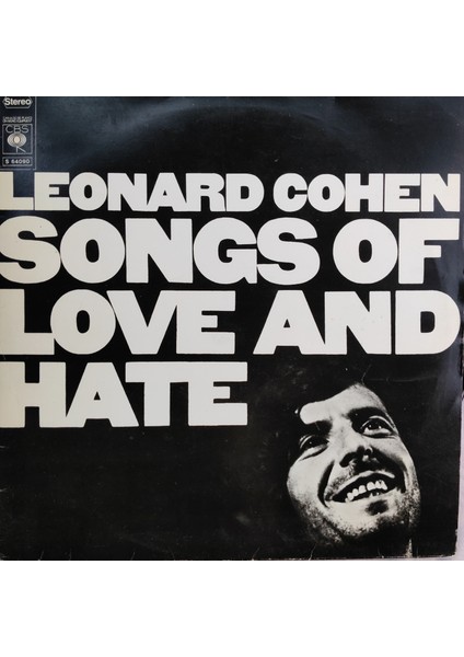 Leonard Cohen - Songs Of Love And Hate - Yabancı 33'lük Plaklar