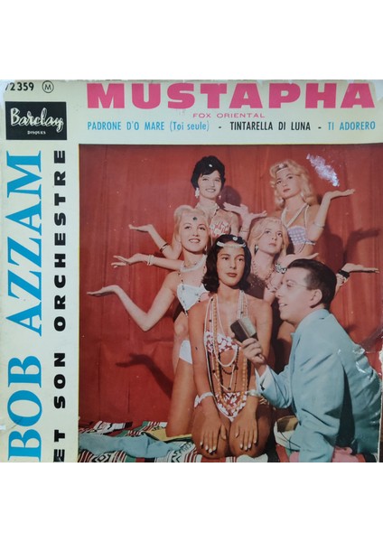 Bob Azzam - Mustapha - 4 Parçalık Ep - Orijinal Dönem Baskı 45'lik Plak