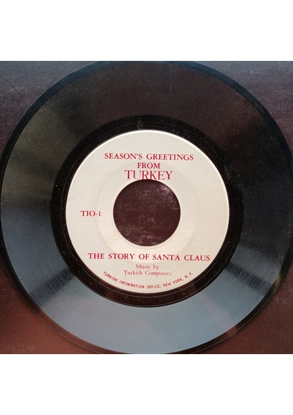 Karışık Sanatçılar / Various Artists - Season's Greetings From Turkey - Orijinal Dönem Baskı 45'lik Plak