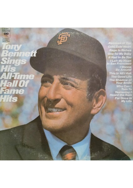 Tony Bennett - Tony Bennett Sings His All-Time Hall Of Fame Hits - Yabancı 33'lük Plaklar