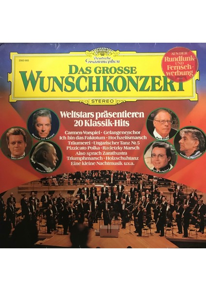Karışık Sanatçılar / Various Artists - Das Grosse Wunschkonzert - Yabancı 33'lük Plaklar