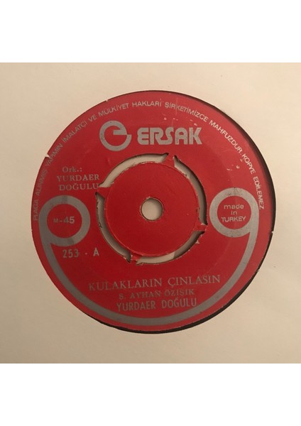 Yurdaer Doğulu - Koca Dünya - Orijinal Dönem Baskı 45'lik Plak