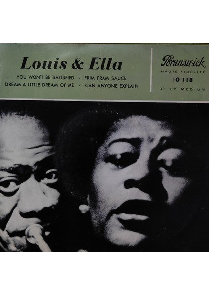 Ella Fitzgerald - Louis&ella - 4 Parçalık Ep - Orijinal Dönem Baskı 45'lik Plak