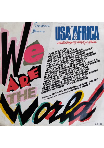 Usa For Africa - We Are The World - Orijinal Dönem Baskı 45'lik Plak