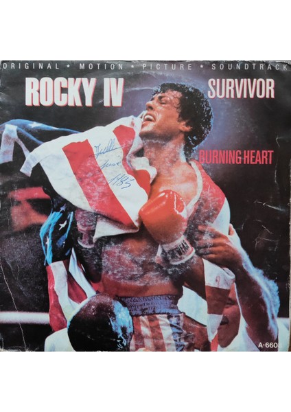 Survivor - Rocky Iv - Burning Heart - Orijinal Dönem Baskı 45'lik Plak