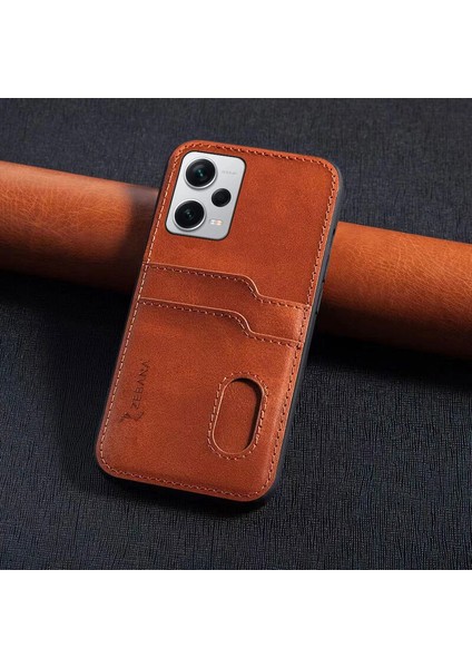 Xiaomi Redmi Note 12 Pro 5g Zebana Kartlıklı Pu Deri Kılıf