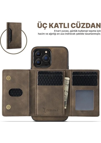 Samsung-Galaxy S23 Fe Zebana 2in1 Elite Class Cüzdanlı Deri Kılıf