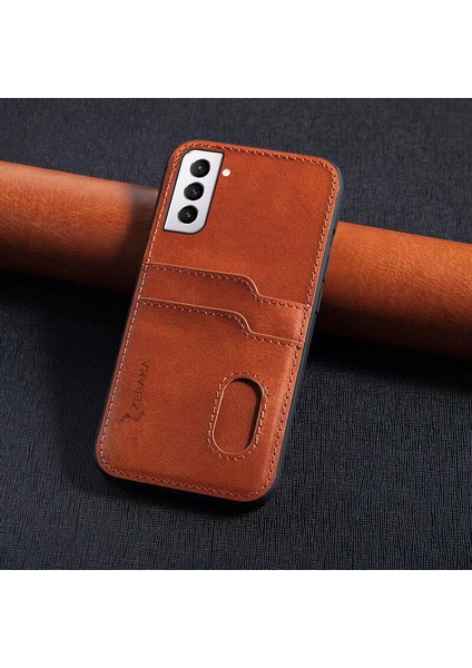 Samsung Galaxy S25 Zebana Kartlıklı Pu Deri Kılıf