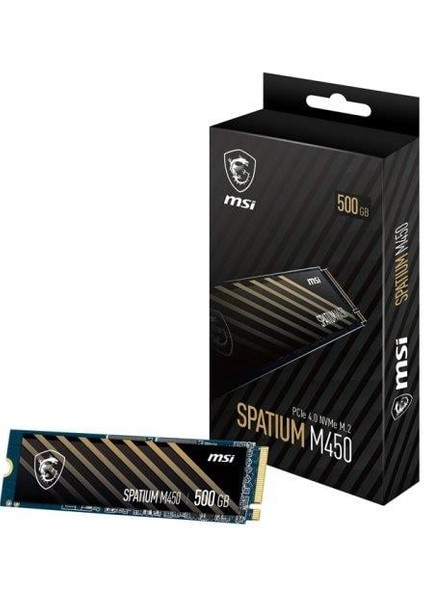 500GB MSI SPATIUM M450 NVME M.2 SSD 3600/2300MB/s